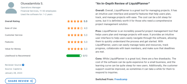 Liquidplanner review